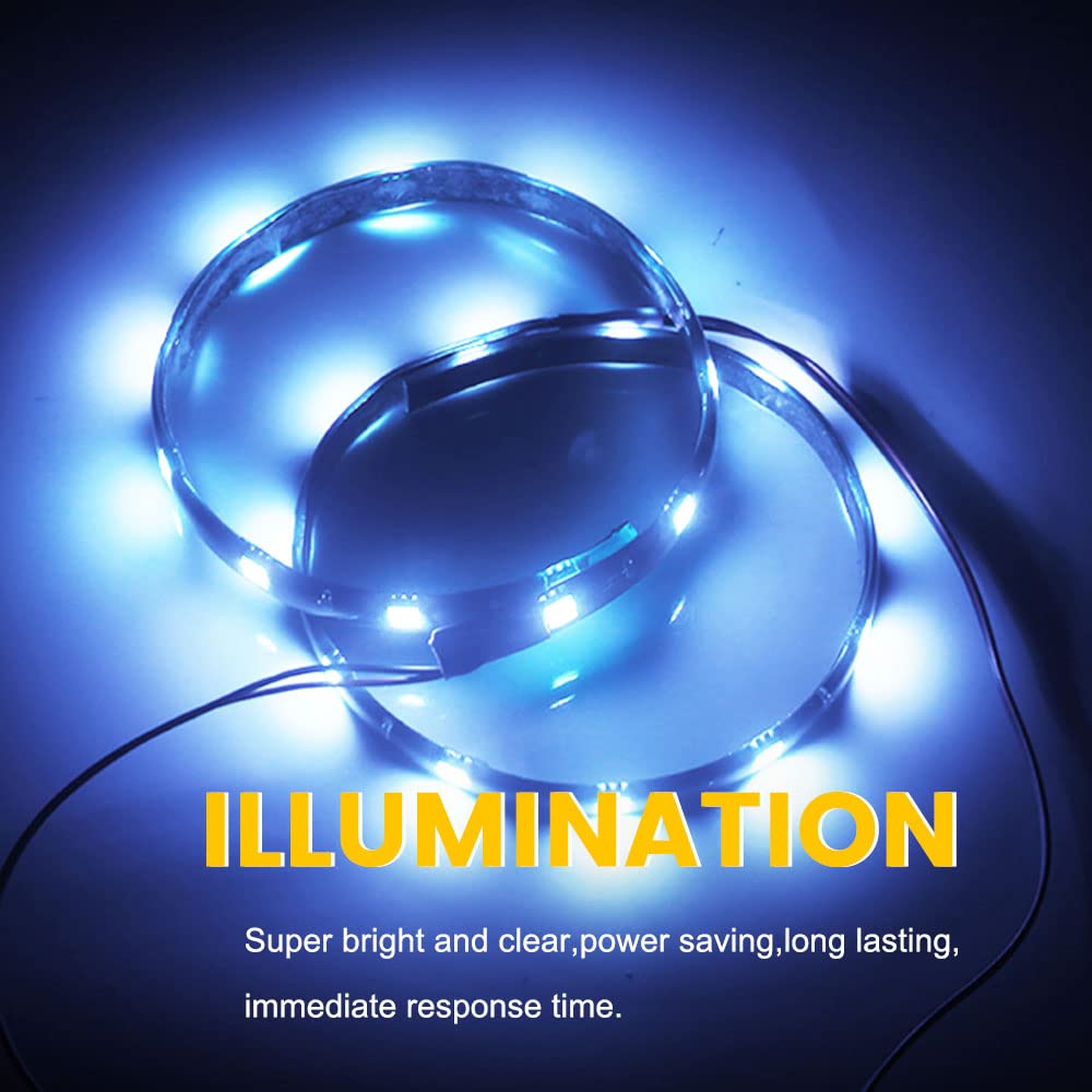 Ym E-Bright Led Strip Lights For Cars 27Cm 5050 15Smd 300Lumen Waterproof Car Underglow Lights- Motorcycles Golf Cart Boat Led I